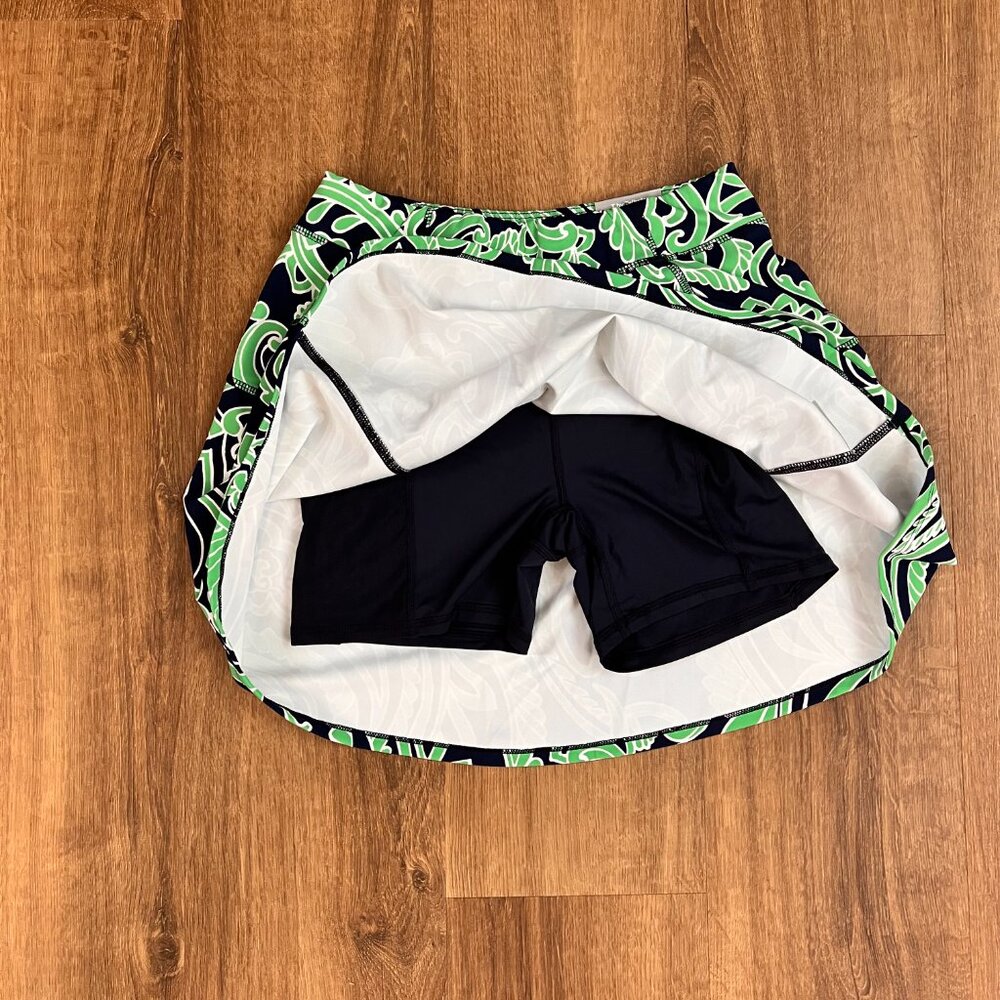 NEW Talbots Out & About Skort - Impressive Paisley Blue Green Sz XS - Picture 7 of 12